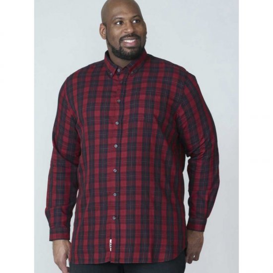 D555 Theo Long Sleeve Check Shirt - Koszule - Koszule 2XL-10XL