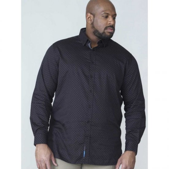 D555 Jahine Long Sleeve Printed Shirt Black - Koszule - Koszule 2XL-10XL