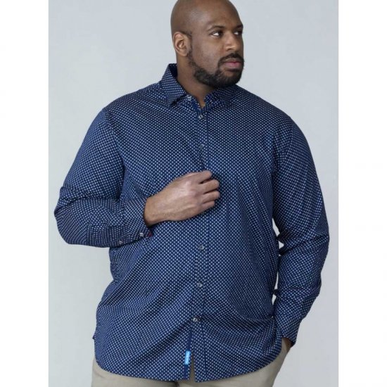 D555 Lavar Long Sleeve Diamond Printed Shirt - Koszule - Koszule 2XL-10XL