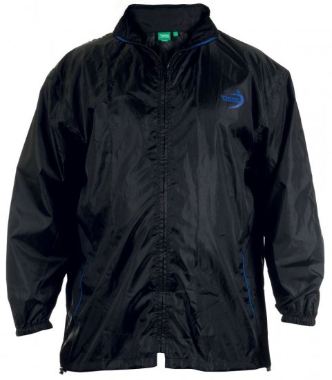 D555 Zac "Packaway" Rain Jacket Black - Odzież sportowa - Odzież sportowa 2XL-10XL