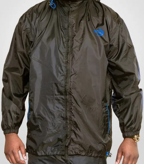 D555 Zac "Packaway" Rain Jacket Black - Odzież sportowa - Odzież sportowa 2XL-10XL