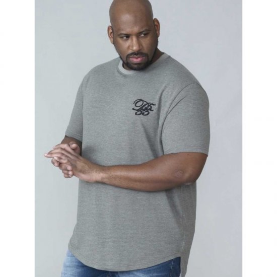D555 Agler Waffle T-shirt Khaki - Koszulki - T-shirty meskie Duże Rozmiary - 2XL-14XL