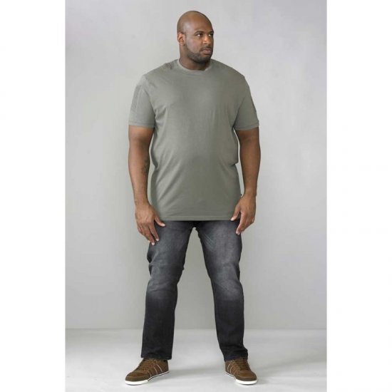 D555 Callum T-shirt Khaki - Koszulki - T-shirty meskie Duże Rozmiary - 2XL-14XL