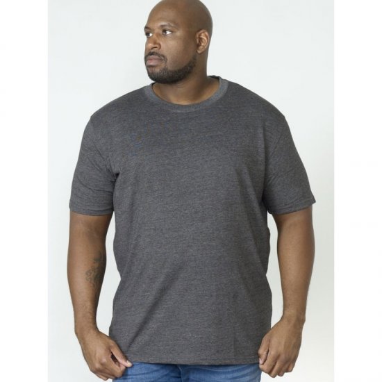 D555 Flyers Crew Neck T-shirt Charcoal - Koszulki - T-shirty meskie Duże Rozmiary - 2XL-14XL