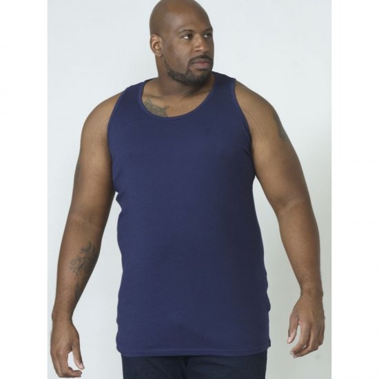 D555 Fabio Tanktop Navy - Koszulki - T-shirty meskie Duże Rozmiary - 2XL-14XL