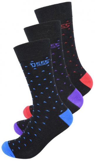 D555 Bolt Cotton Rich Luxury Socks 3-Pack - Bielizna & stroje kąpielowe - Bielizna & Stroje kąpielowe 2XL-8XL