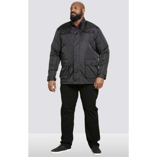 D555 Brentford Jacket Black - Kurtki Męskie Duże Rozmiary - Kurtki Duże rozmiary 2XL-8XL