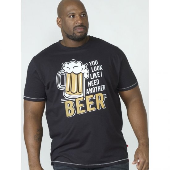 D555 Murray T-shirt Black - Koszulki - T-shirty meskie Duże Rozmiary - 2XL-14XL