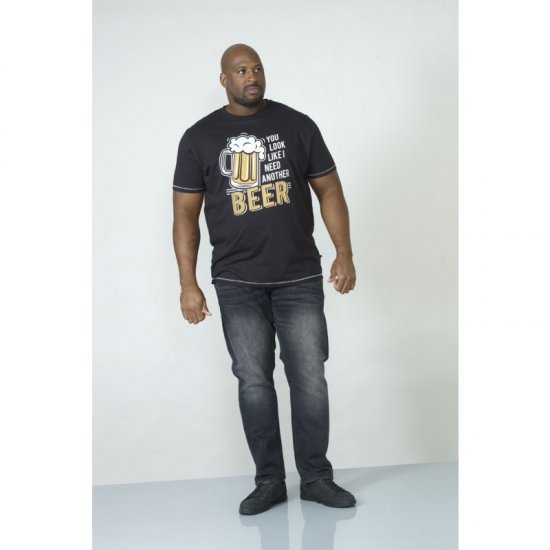 D555 Murray T-shirt Black - Koszulki - T-shirty meskie Duże Rozmiary - 2XL-14XL