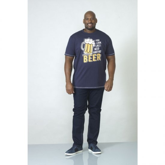 D555 Murray T-shirt Navy - Koszulki - T-shirty meskie Duże Rozmiary - 2XL-14XL