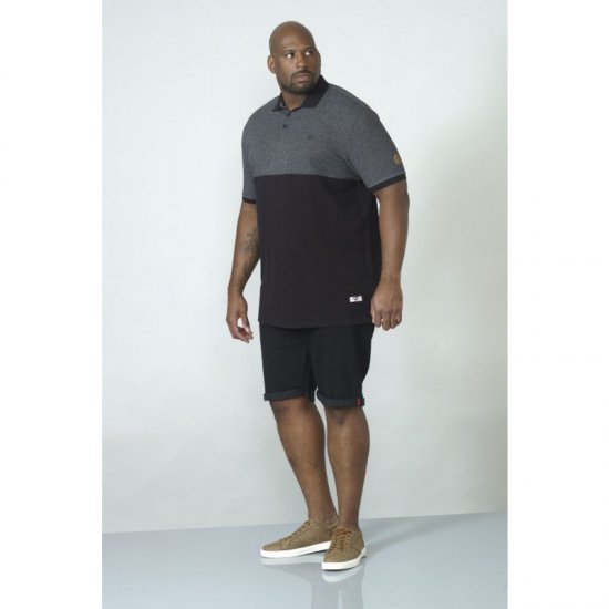 D555 Stefhen Polo Black - Koszulki polo - Koszulki Polo 2XL-8XL