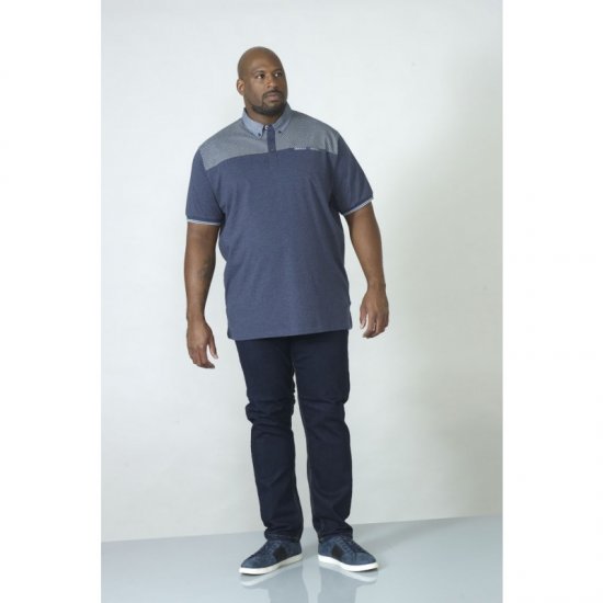 D555 Brent Polo Denim Blue - Koszulki polo - Koszulki Polo 2XL-8XL