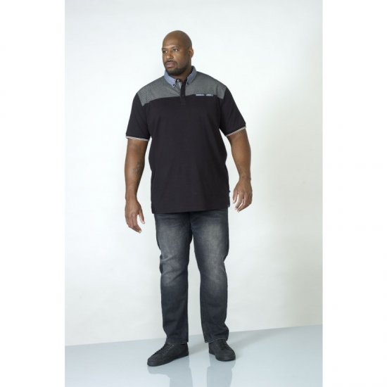 D555 Brent Polo Black - Koszulki polo - Koszulki Polo 2XL-8XL