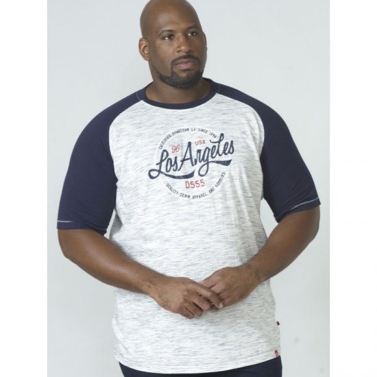 D555 Judson T-shirt Navy - Koszulki - T-shirty meskie Duże Rozmiary - 2XL-14XL