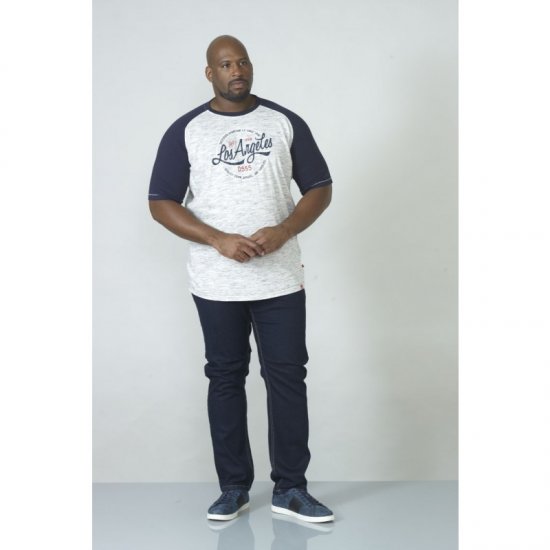 D555 Judson T-shirt Navy - Koszulki - T-shirty meskie Duże Rozmiary - 2XL-14XL
