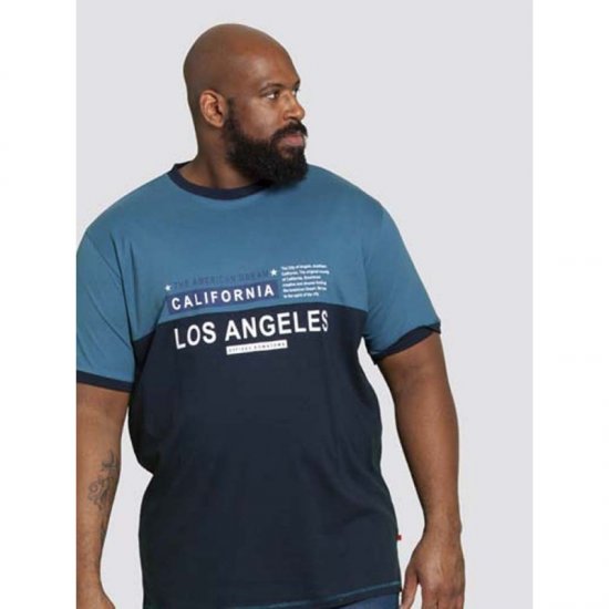 D555 Jackson T-shirt Teal - Koszulki - T-shirty meskie Duże Rozmiary - 2XL-14XL