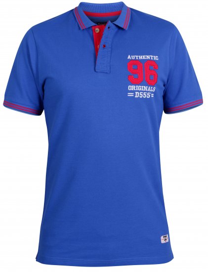 D555 Bartley Pique Polo Shirt Blue - Koszulki polo - Koszulki Polo 2XL-8XL
