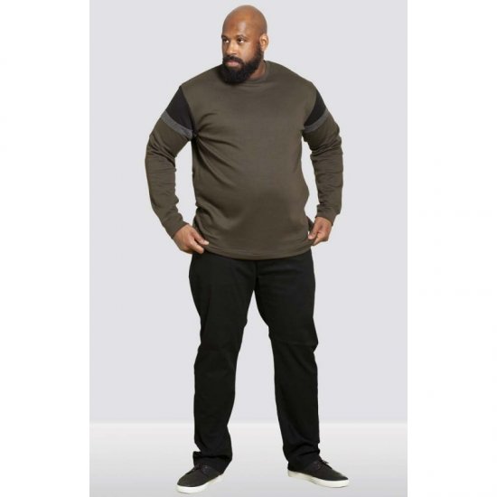 D555 Clermont Sweatshirt Khaki - Bluzy & bluzy z kapturem - Bluzy & Bluzy z kapturem 2XL-12XL