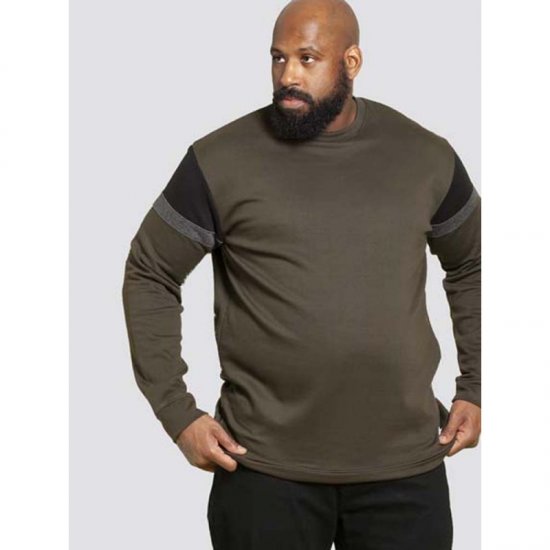 D555 Clermont Sweatshirt Khaki - Bluzy & bluzy z kapturem - Bluzy & Bluzy z kapturem 2XL-12XL