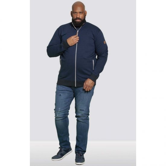 D555 Buxton Full Zip Sweatshirt Navy - Bluzy & bluzy z kapturem - Bluzy & Bluzy z kapturem 2XL-12XL
