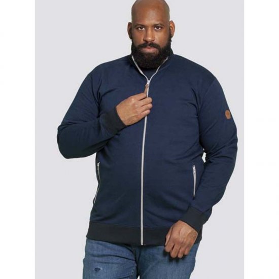 D555 Buxton Full Zip Sweatshirt Navy - Bluzy & bluzy z kapturem - Bluzy & Bluzy z kapturem 2XL-12XL