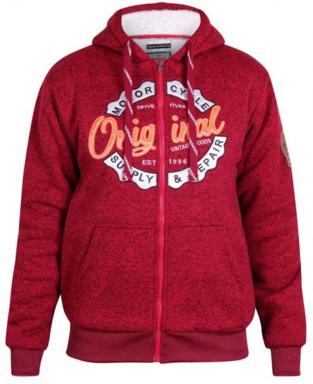 D555 Rylan Hoodie Red - Bluzy & bluzy z kapturem - Bluzy & Bluzy z kapturem 2XL-12XL