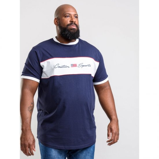 D555 Cullen T-shirt Navy - Koszulki - T-shirty meskie Duże Rozmiary - 2XL-14XL