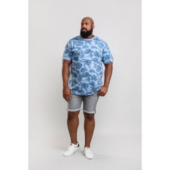 D555 Seymour T-shirt Blue - Koszulki - T-shirty meskie Duże Rozmiary - 2XL-14XL
