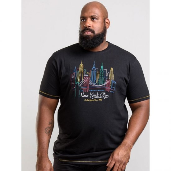 D555 Shelby T-shirt Black - Koszulki - T-shirty meskie Duże Rozmiary - 2XL-14XL