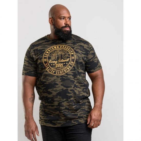 D555 Thompson T-shirt Jungle Camo - Koszulki - T-shirty meskie Duże Rozmiary - 2XL-14XL