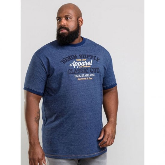 D555 Kody T-shirt Navy - Koszulki - T-shirty meskie Duże Rozmiary - 2XL-14XL