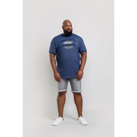 D555 Kody T-shirt Navy - Koszulki - T-shirty meskie Duże Rozmiary - 2XL-14XL