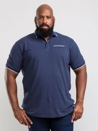 D555 Rogers Printed Polo Navy - Koszulki polo - Koszulki Polo 2XL-8XL