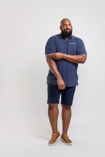 D555 Rogers Printed Polo Navy - Koszulki polo - Koszulki Polo 2XL-8XL