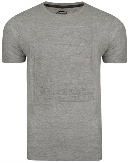 Slazenger Kurtis T-shirt Grey - Koszulki - T-shirty meskie Duże Rozmiary - 2XL-14XL