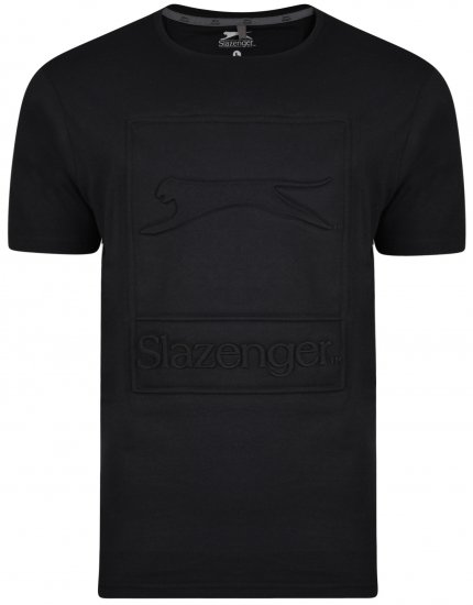 Slazenger Kurtis T-shirt Black - Koszulki - T-shirty meskie Duże Rozmiary - 2XL-14XL