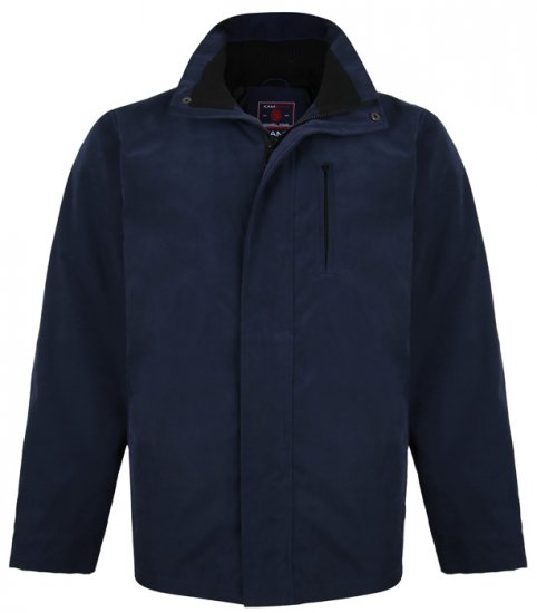Kam Jeans KV111 Smart Casual Jacket Navy - Kurtki Męskie Duże Rozmiary - Kurtki Duże rozmiary 2XL-8XL