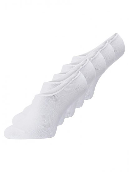 Jack & Jones Basic Skarpety stopki Biały 5-pack - Bielizna & stroje kąpielowe - Bielizna & Stroje kąpielowe 2XL-8XL