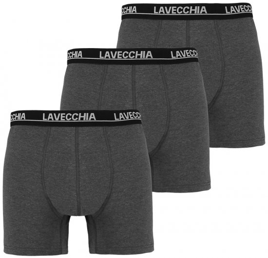 Lavecchia 1020 Boxershorts 3-pack Charcoal - Bielizna & stroje kąpielowe - Bielizna & Stroje kąpielowe 2XL-8XL