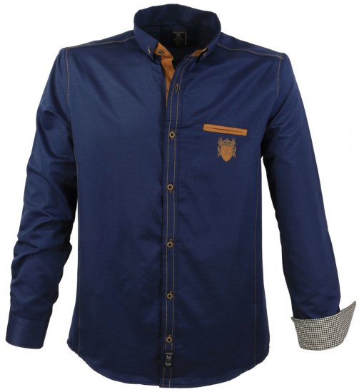 Lavecchia 1980 Long sleeve Shirt Navy Blue - Koszule - Koszule 2XL-10XL