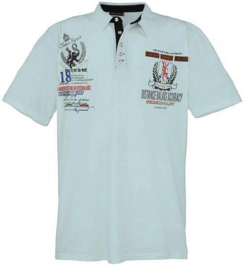 Lavecchia 2038 Printed Jersey Poloshirt Mint - Koszulki polo - Koszulki Polo 2XL-8XL