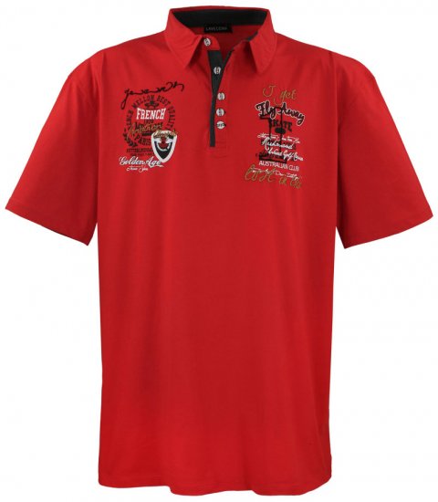 Lavecchia 3101 Printed Jersey Poloshirt Red - Koszulki polo - Koszulki Polo 2XL-8XL