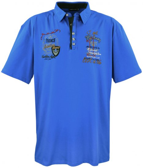 Lavecchia 3101 Printed Jersey Poloshirt Royal Blue - Koszulki polo - Koszulki Polo 2XL-8XL