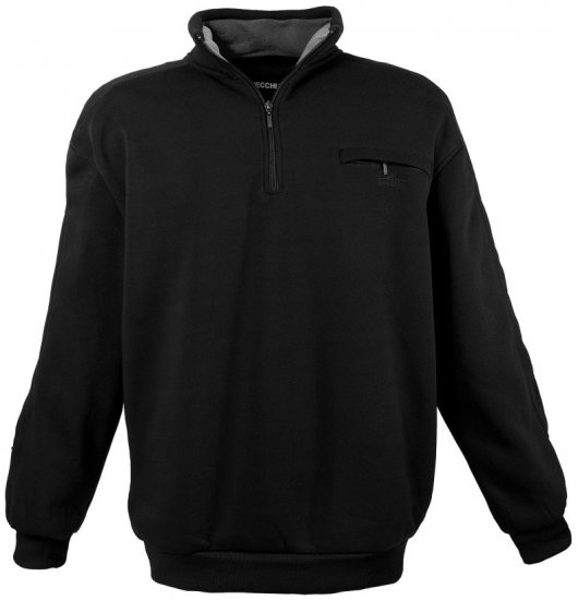 Lavecchia 2100 Half-zip Sweatshirt Black - Bluzy & bluzy z kapturem - Bluzy & Bluzy z kapturem 2XL-12XL