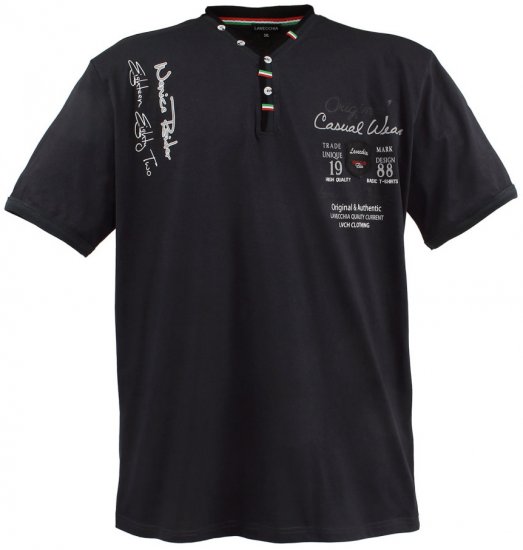Lavecchia 2042 Printed T-shirt Charcoal - Koszulki - T-shirty meskie Duże Rozmiary - 2XL-14XL