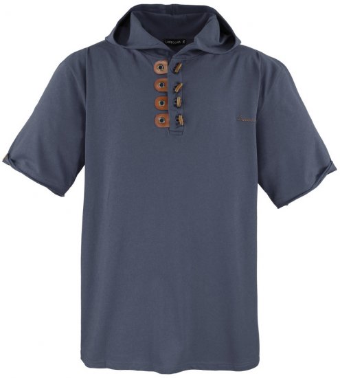 Lavecchia 609 T-shirt with Hoodie Dark Grey - Koszulki - T-shirty meskie Duże Rozmiary - 2XL-14XL