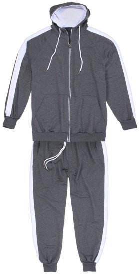 Lavecchia 611 Tracksuit Charcoal - Dresy - Dresy męskie duże rozmiary