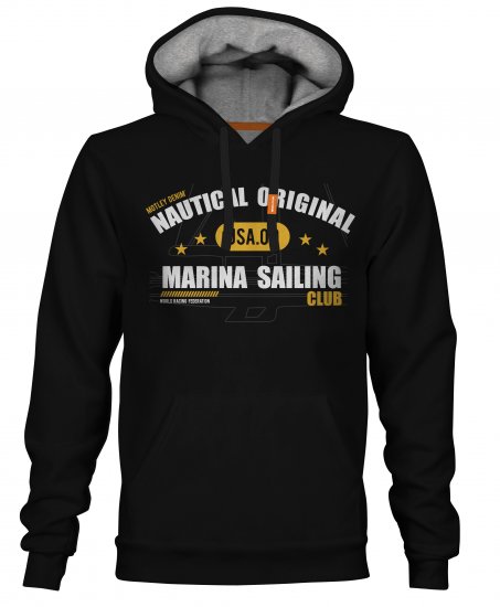 Motley Denim Leeds Hoodie Black - Bluzy & bluzy z kapturem - Bluzy & Bluzy z kapturem 2XL-12XL