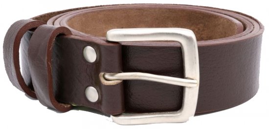 D555 Liam Hand Crafted Real Leather Belt, 3,7cm - Paski - Paski Duże Rozmiary - W40-W70/2XL-8XL