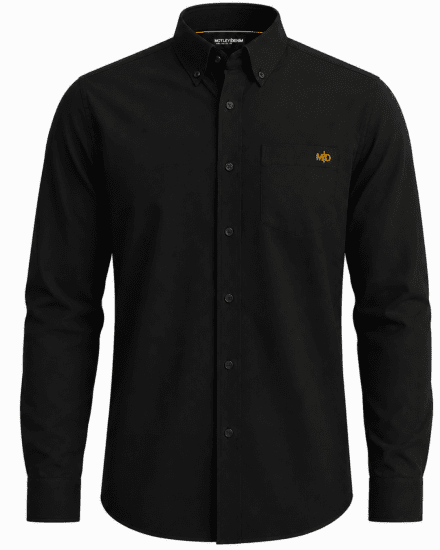 Motley Denim Lisbon Long Sleeve Shirt Black - Koszule - Koszule 2XL-10XL